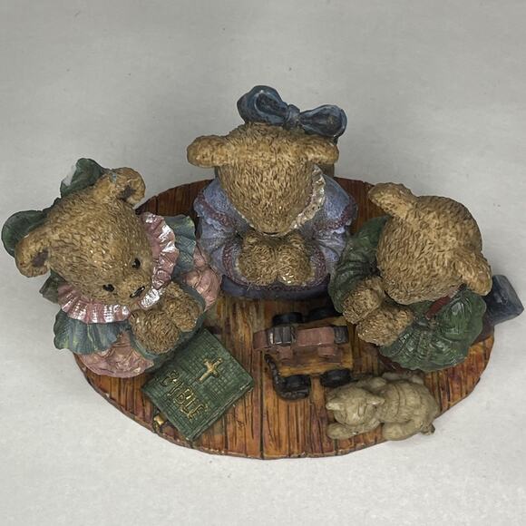 Youngs Berry Hill Bears Resin Figurine Prayer Christian Collectible Vintage 1997 - Picture 7 of 9